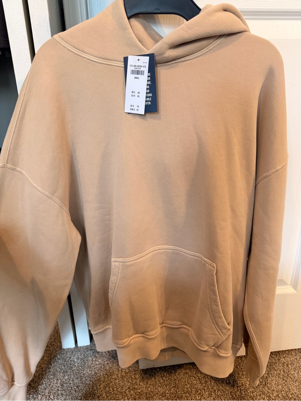 Abercrombie & Fitch Women's Hooded Sweatshirt in Beige